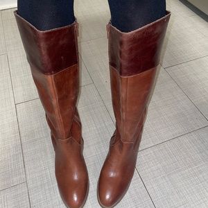 Seychelles Brown knew high flat boots size 7